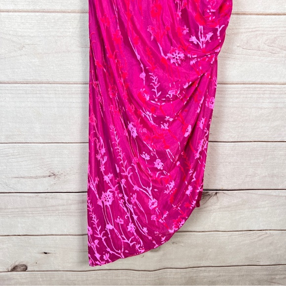 Hutch Women's Large Pink Monty Bodycon Ruched Dress - Picture 10 of 12